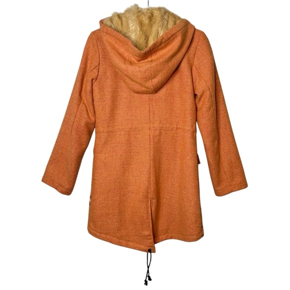 Tasi Malibu Aztec Southwestern Wool Faux Fur Lined Women’s Hooded Coat Sz S - Picture 10 of 13